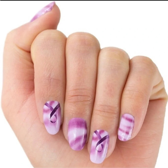 Color Street Brave and Beautiful Epilepsy Awareness Purple Ribbon Set New - Picture 3 of 7